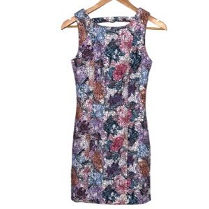 H&M dress Floral Sleeveless kaleidoscope pattern size 4 NEW abstract zipper back